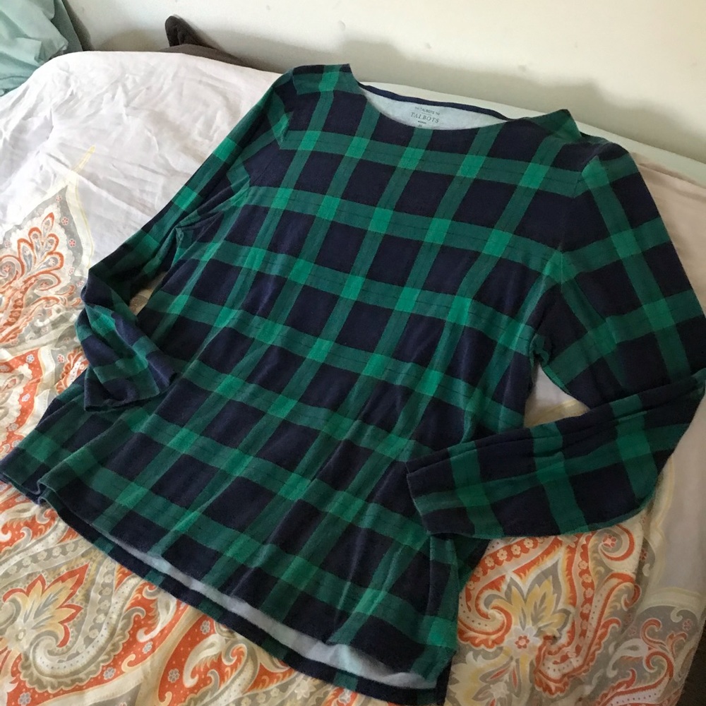 Black watch plaid tshirt- Talbots brand 3X